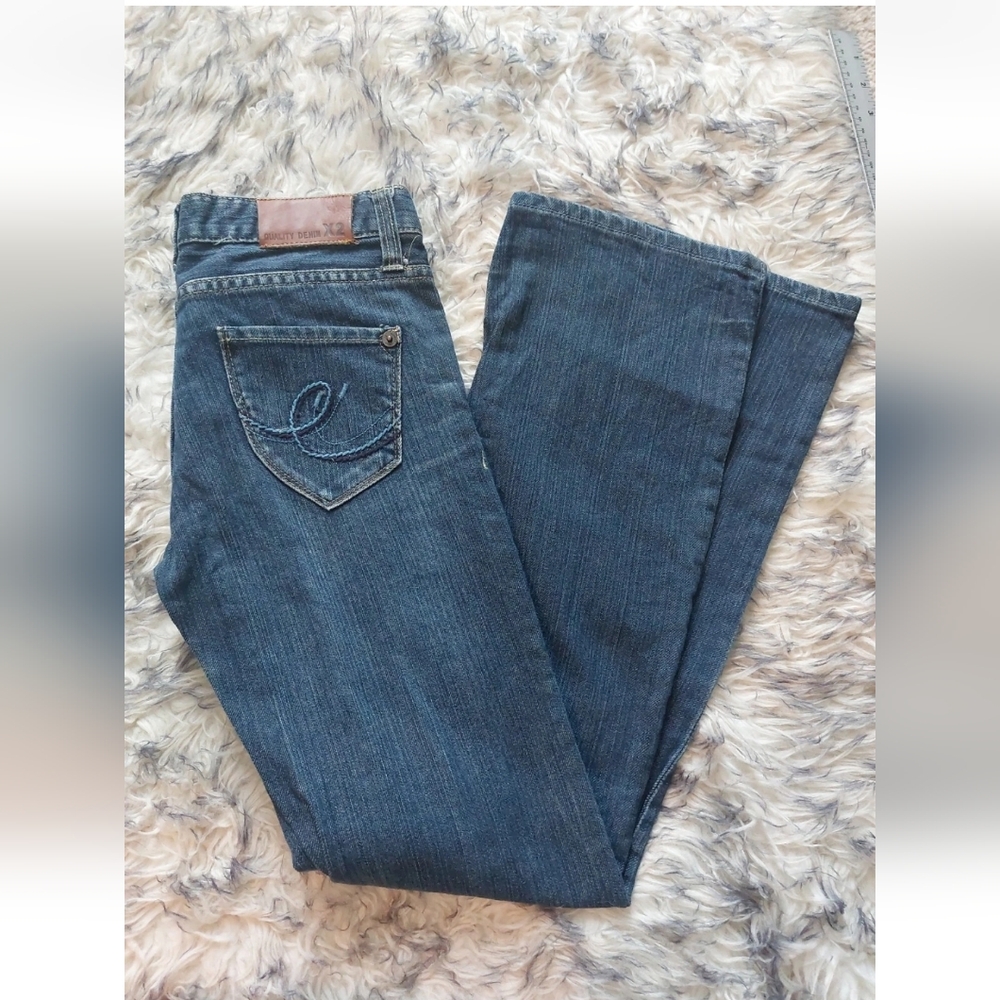 Express X2 Womens Size 2R  Blue Denim Stretch Jeans Bootcut